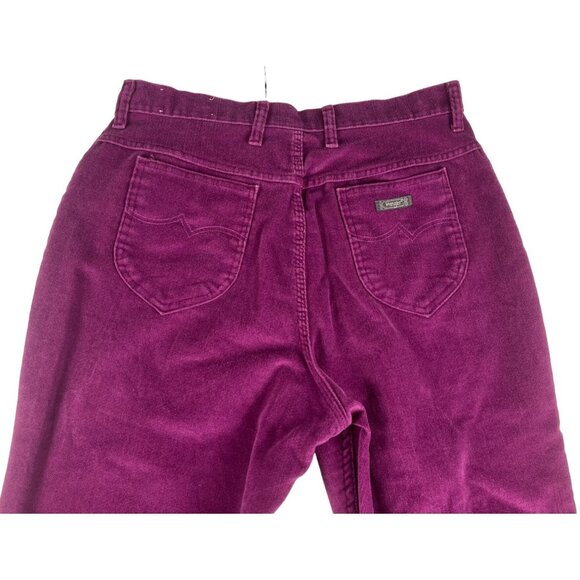 Wrangler Misses Full Fit Flare Corduroy Pants Women's 20 Purple Pockets Western - Picture 6 of 8